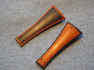 Tailpiece for Baroque violin Ebony and Pernambuco