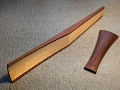 Tailpiece and Fingerboard for Baroque Violin Rosewood