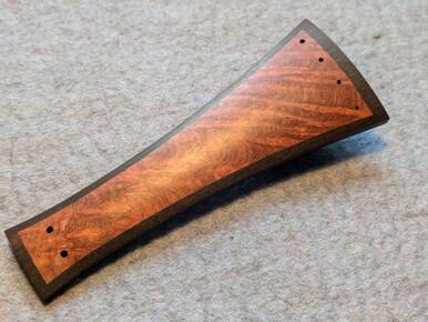 Tailpiece for Baroque violin Ebony and Amboina burl